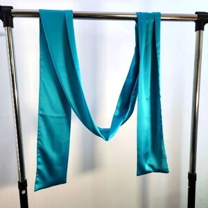 Turquoise Satin Scarf